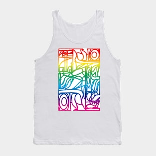 Rainbow Stained Glass Pattern Tank Top